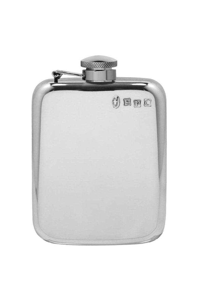 Pewter Hip Flask Plain Design 4oz