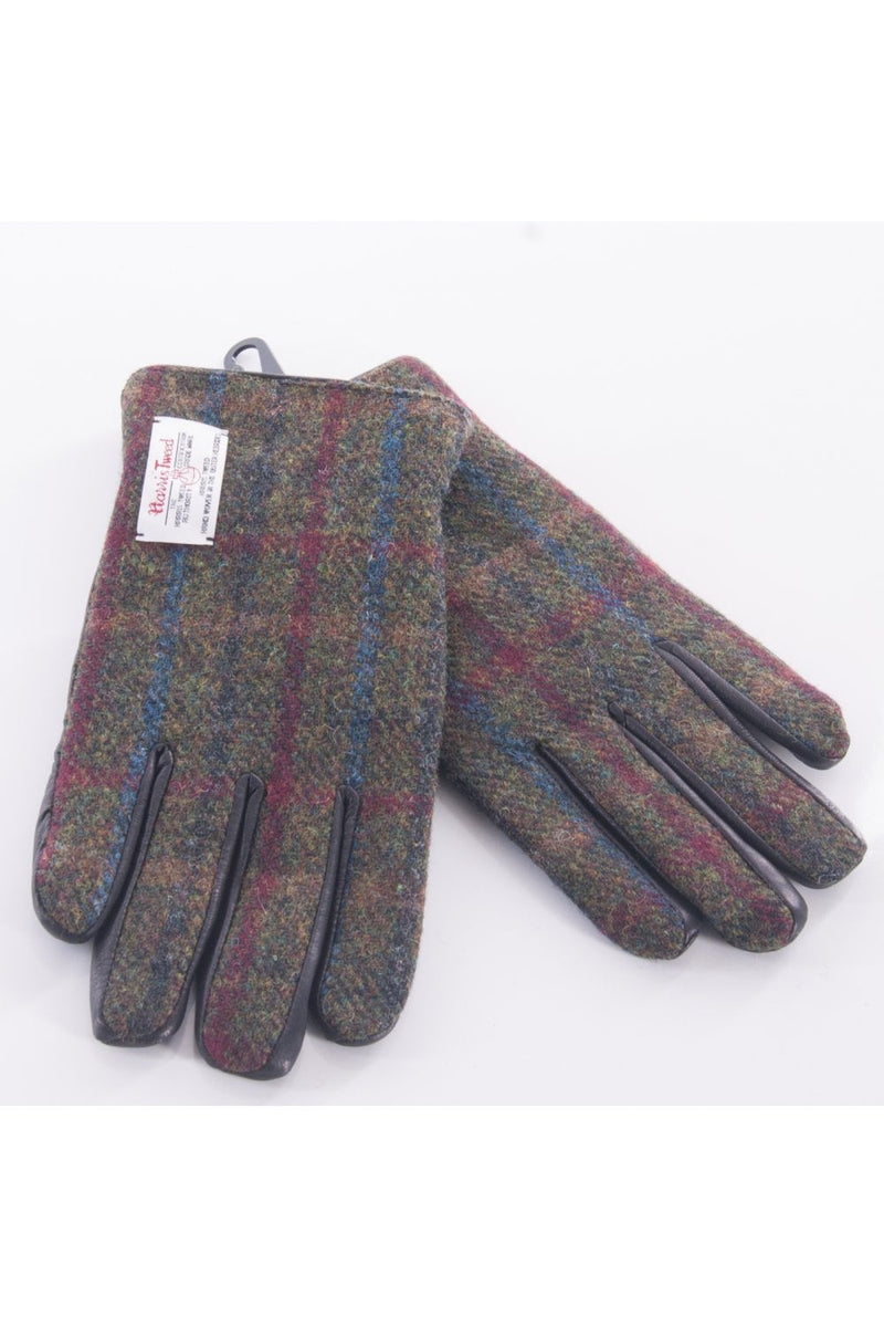 Gloves Harris Tweed Green/Red