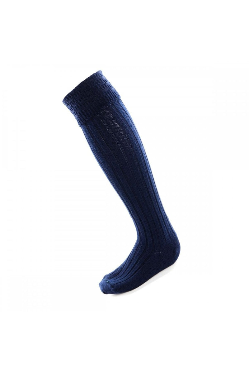 Navy Wool Kilt Socks