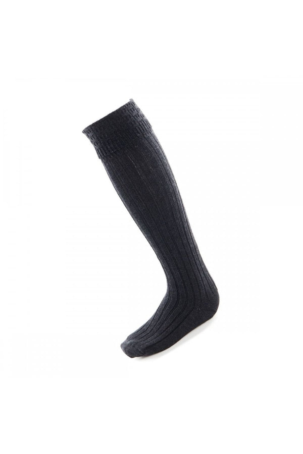 Charcoal Wool Kilt Socks