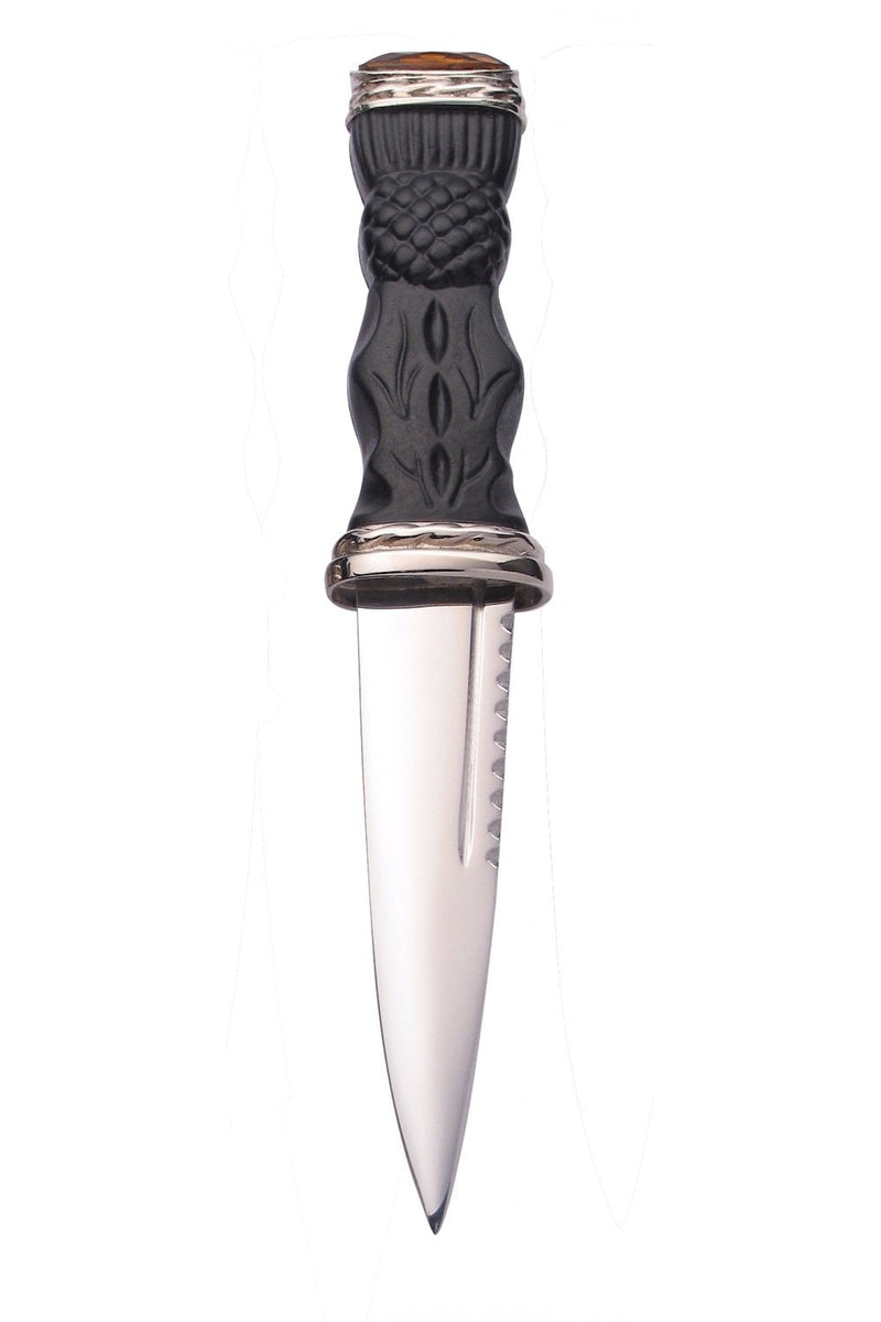 Sterling Silver Morar Cairngorm Stone Sgian Dubh