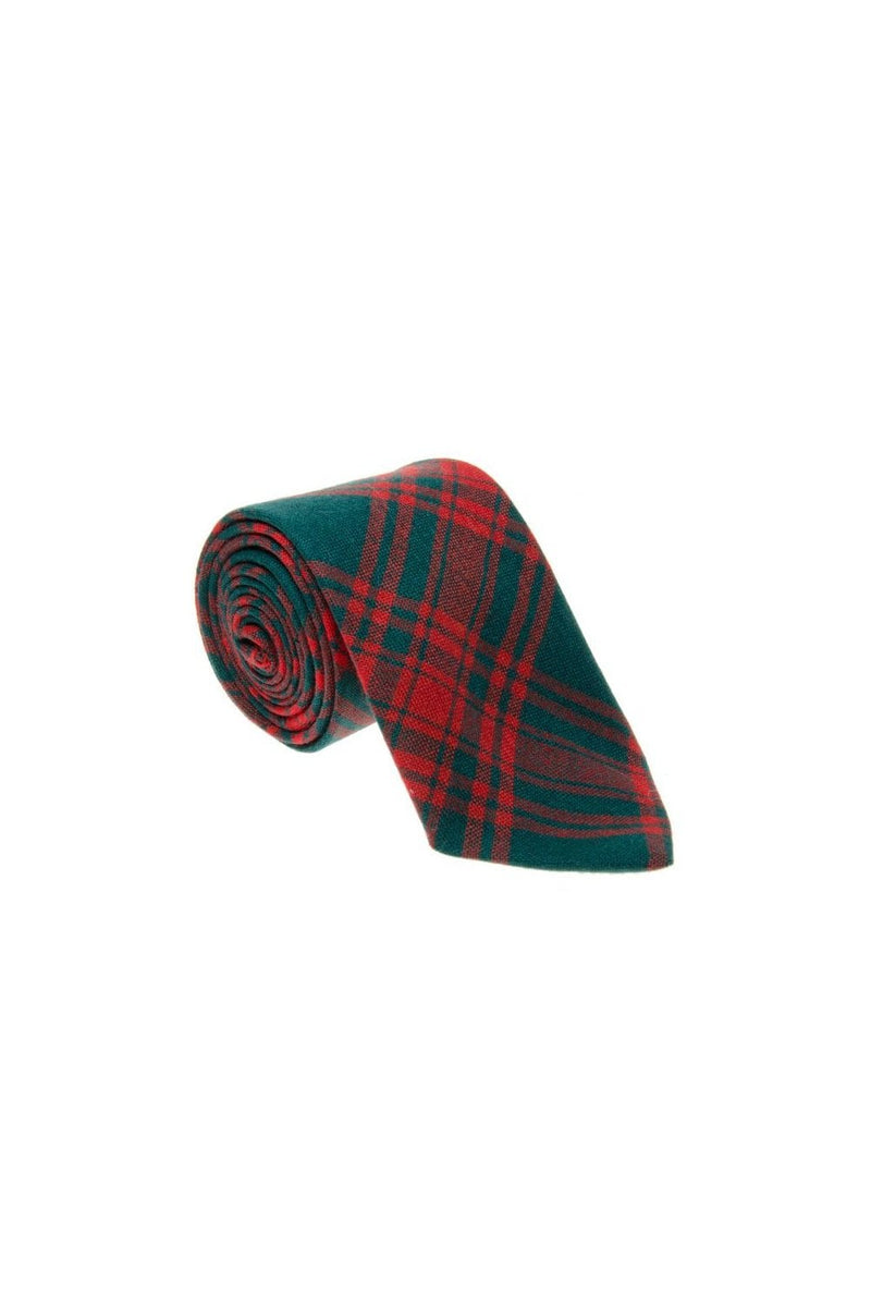 Menzies Green Modern Tartan Tie