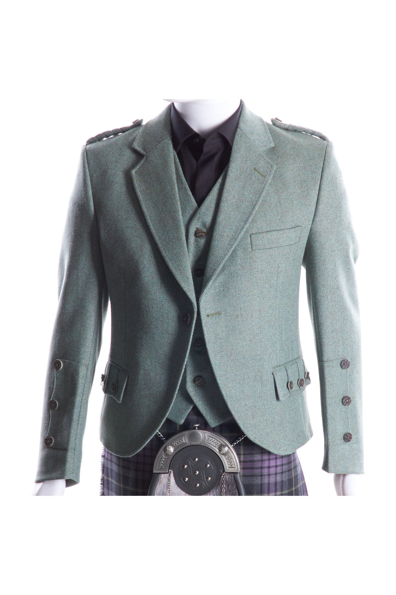 Crail Jacket & Vest Moss Clunie Tweed