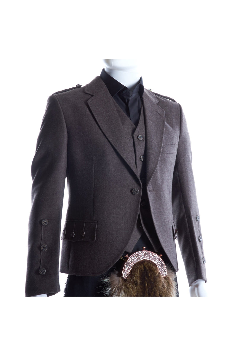 Crail Jacket & Vest Peat Tweed