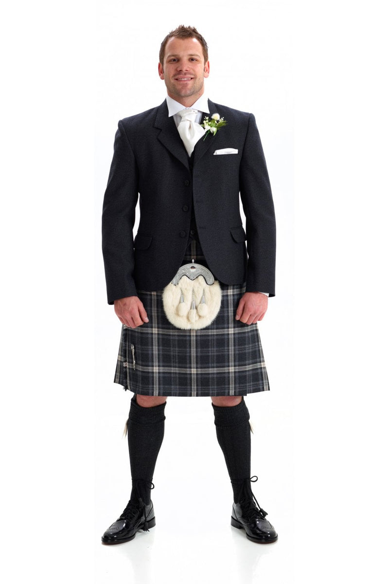 K1 Kilt Jacket and Waistcoat Grey Tweed
