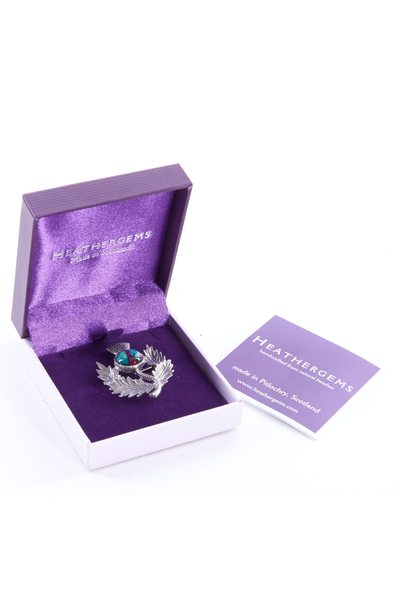 Thistle Heather Gem Ladies Brooch