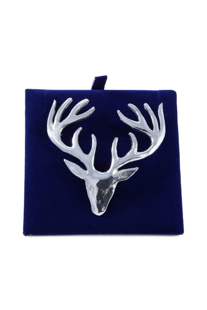 Plaid Brooch Stag