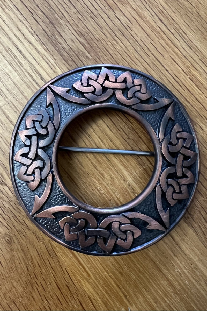 Plaid Brooch Celtic Bronze