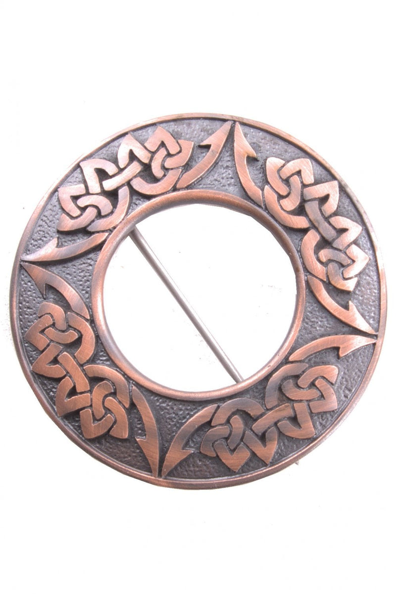 Plaid Brooch Celtic Bronze