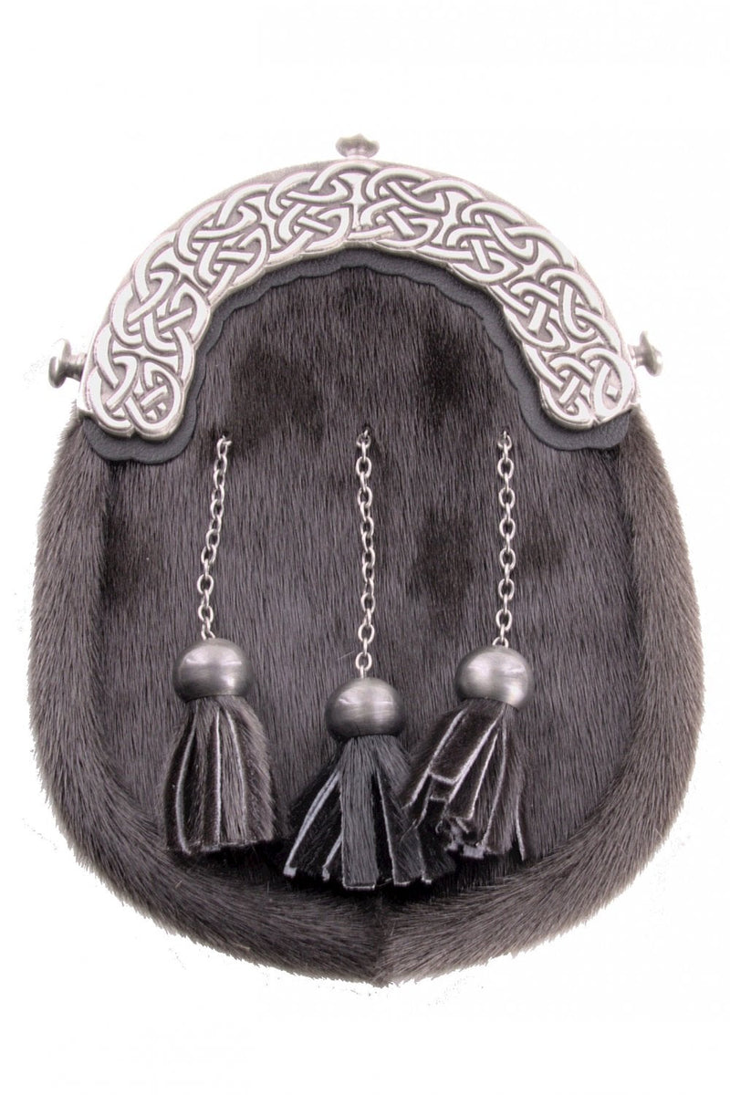 Dress Sporran Victorian Cantle Charcoal Seal