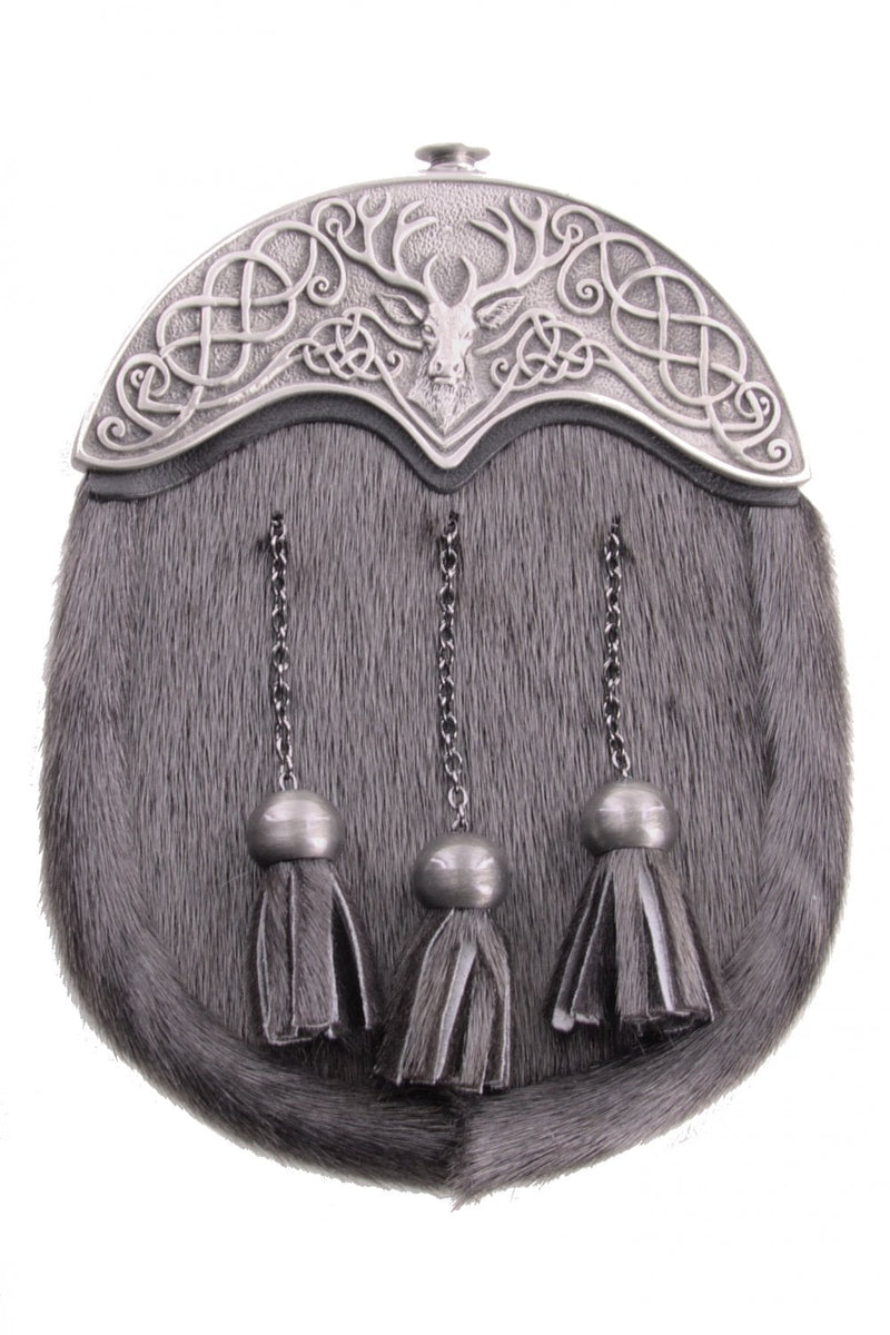 Sporran Stag Top Charcoal Seal