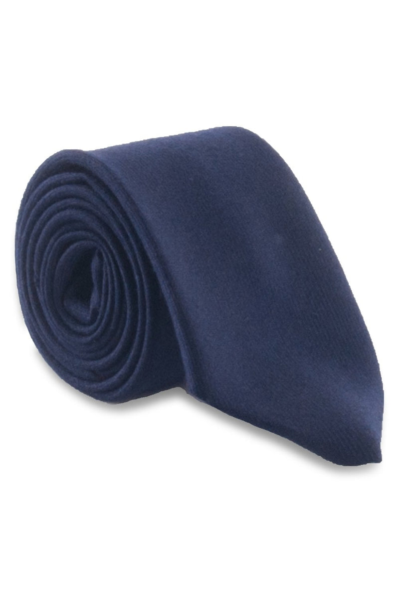 Plain Navy Wool Tie