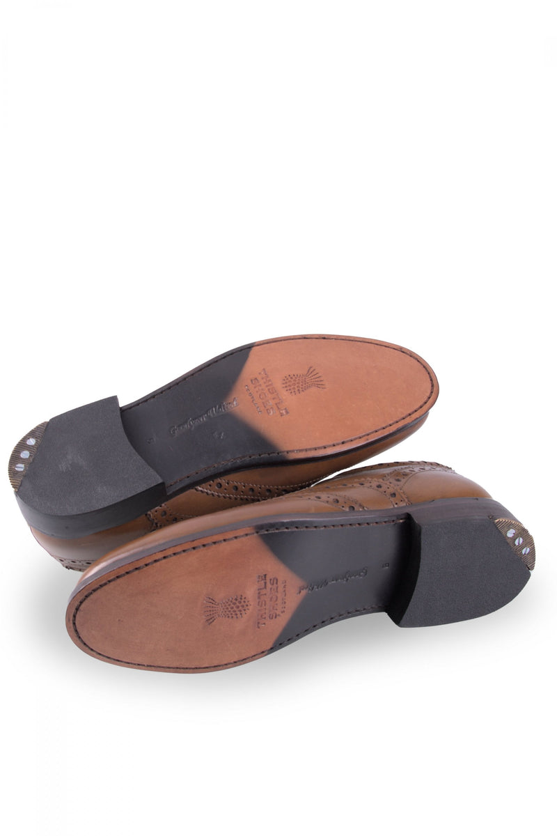 Ghillie Brogues Tan Brown Leather