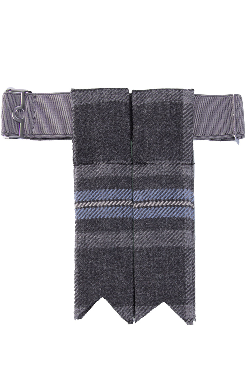 Hebridean Ice Tartan Garter Flashes