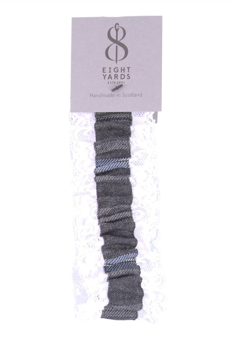 Ladies Hebridean Ice Tartan & Lace Garter