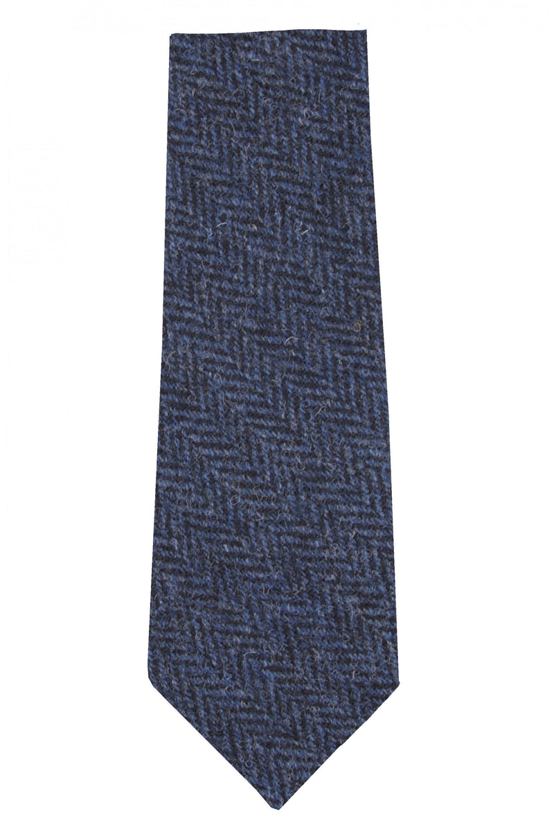 Harris Tweed Navy Tie