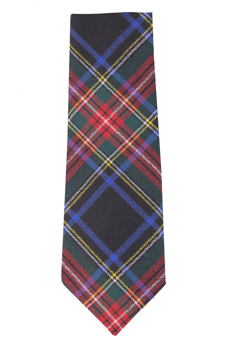 Stewart Black Modern Tartan Tie