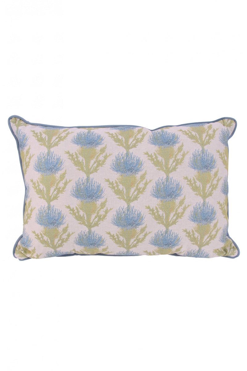 Cushion Moray Aqua Jacquard Weave