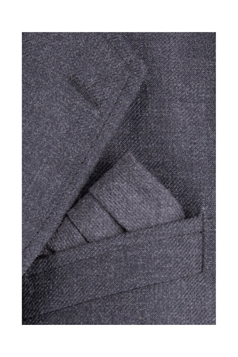 Pocket Square Charcoal Twill