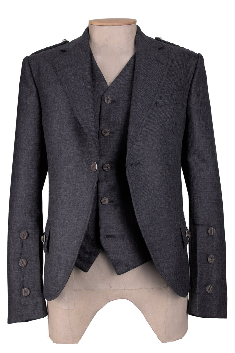 Crail Jacket & Vest Charcoal Tweed