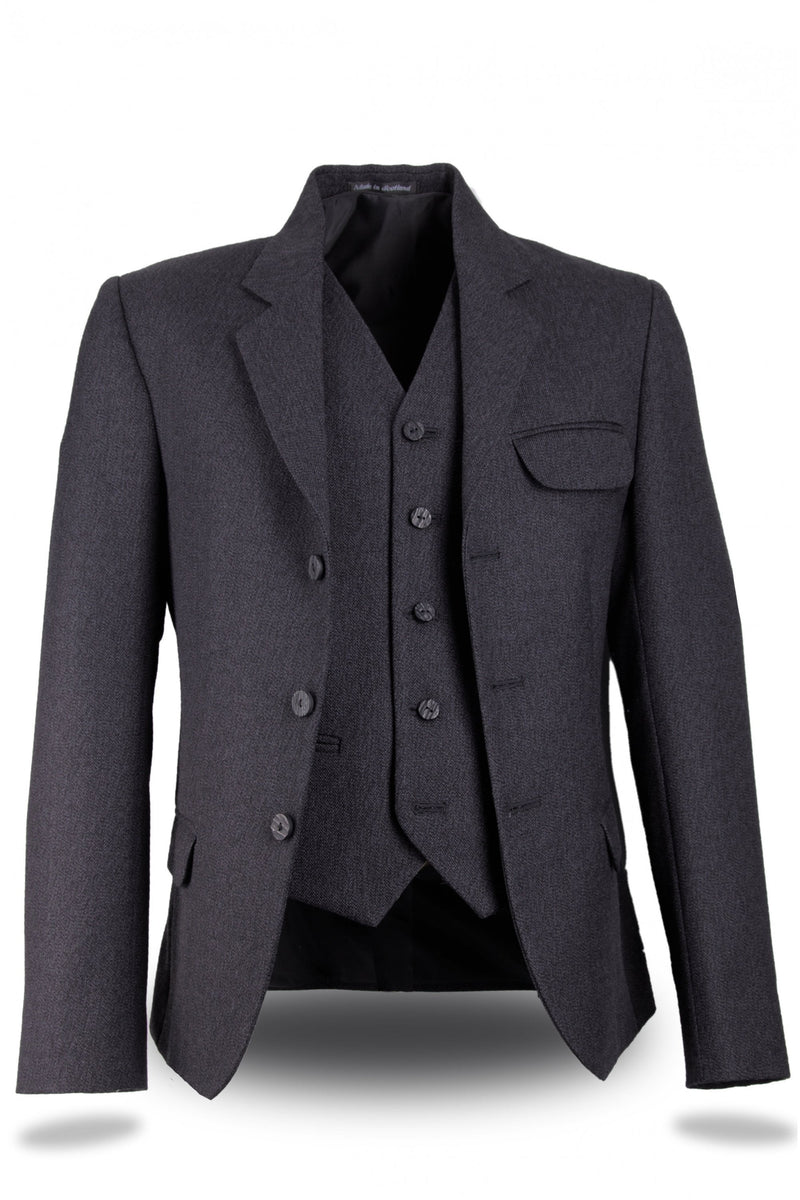 K1 Kilt Jacket and Waistcoat Grey Tweed