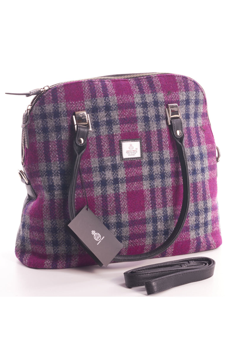 Large Bowling Bag Pink Check