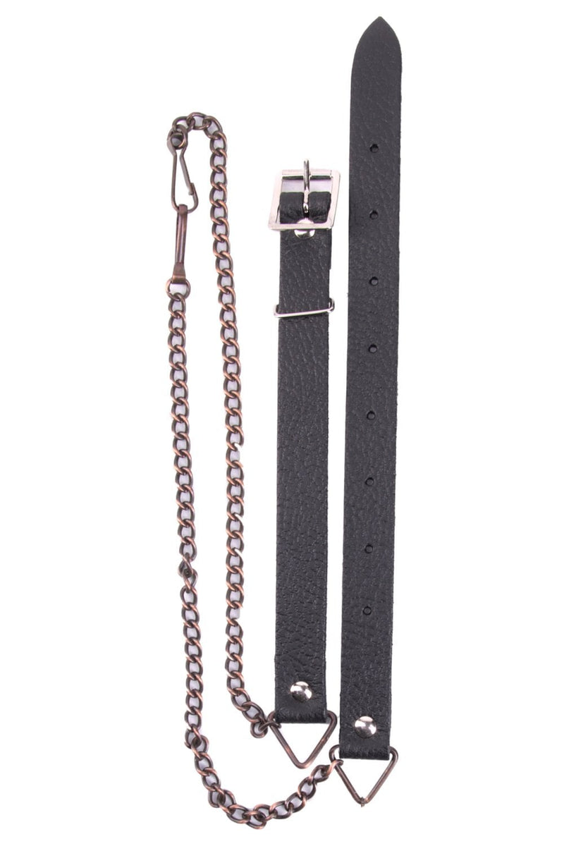 Sporran Chain Black Strap, Copper Link