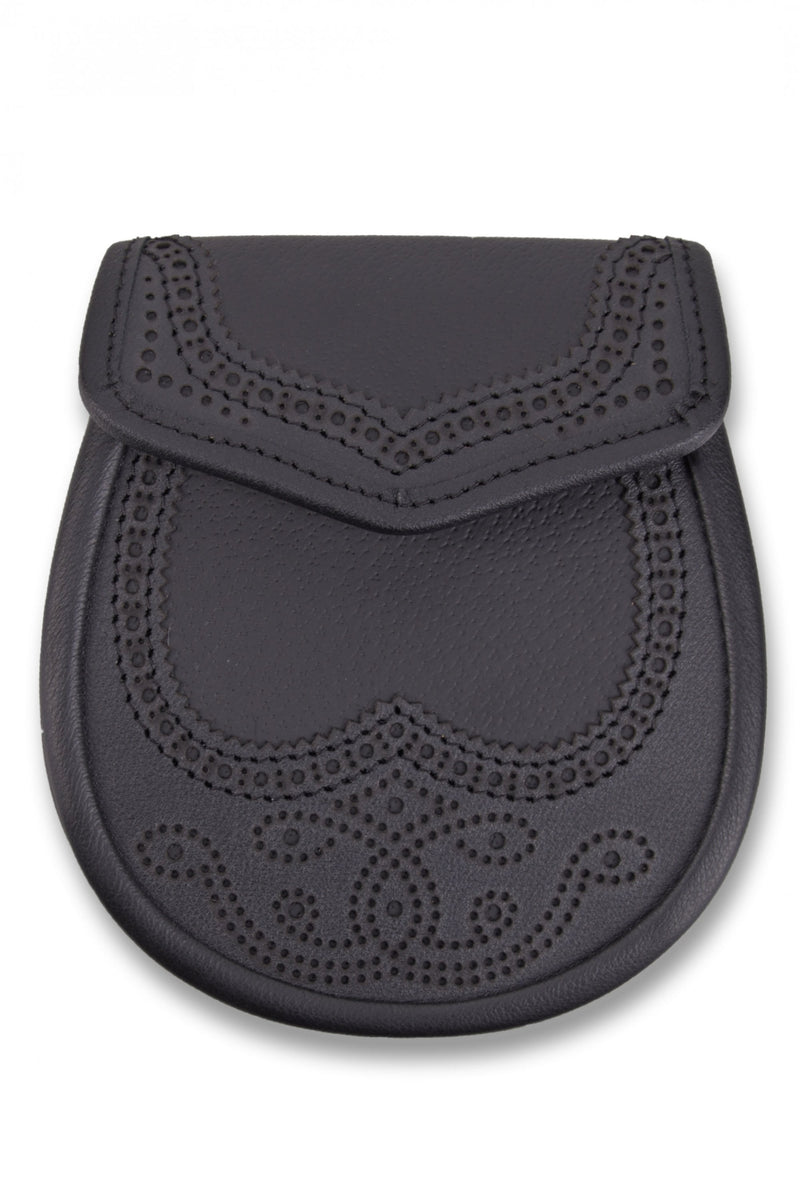 Sporran Brogued Design Black