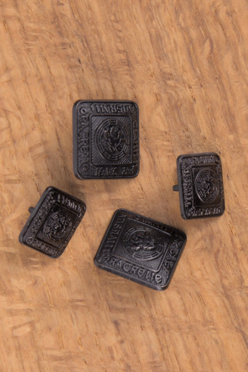 Pack of 4 Highland Jacket Buttons Black