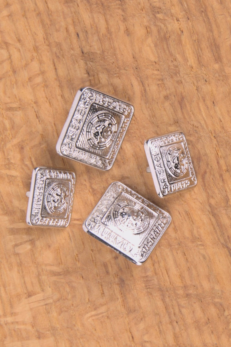 Pack of 4 Highland Jacket Buttons Chrome