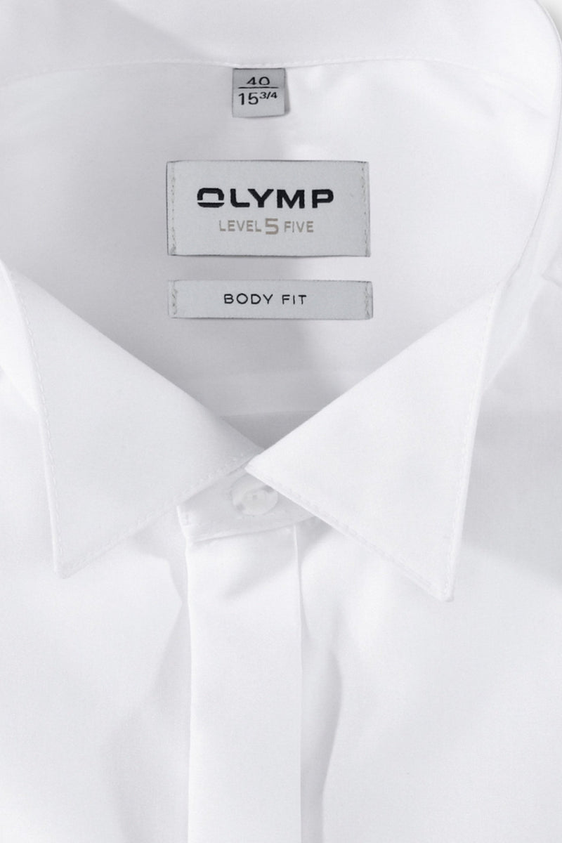 Shirt Soiree Wing Collar White Body Fit