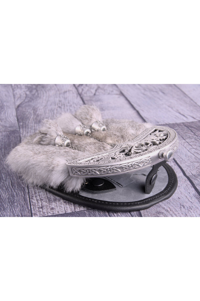 Sporran Stag Thistle Chinchilla Antique