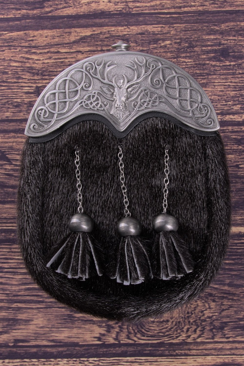 Sporran Stag Top Charcoal Seal