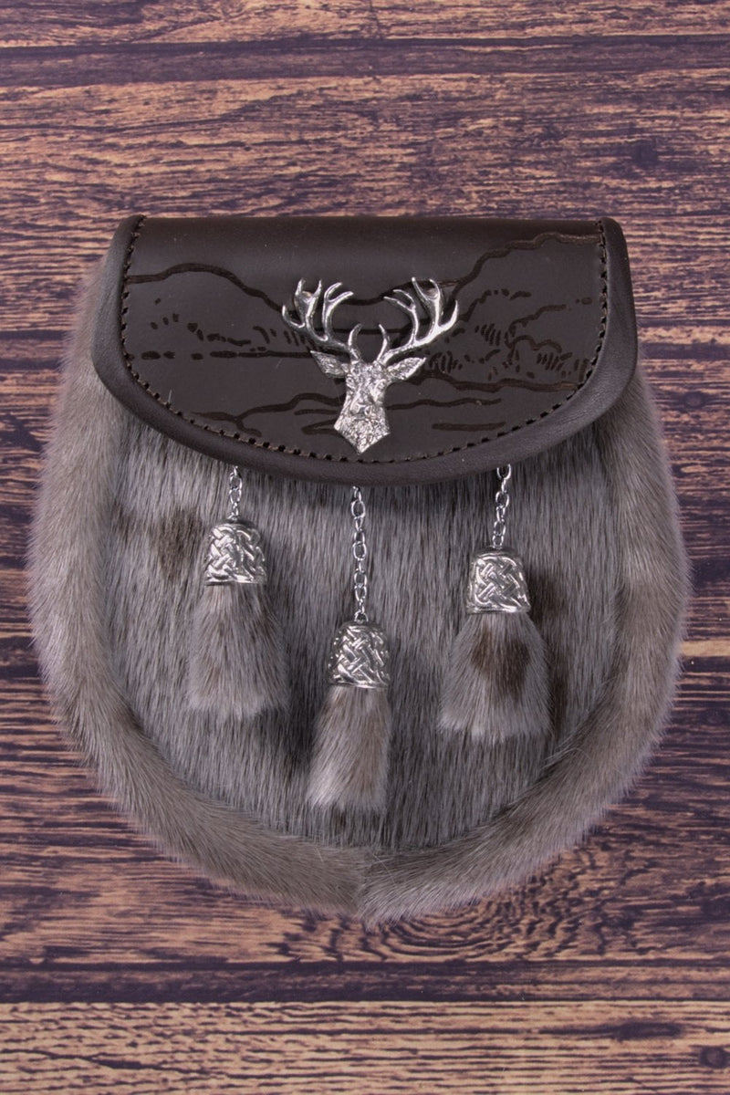 Sporran Saddlery Leather Stag Glen