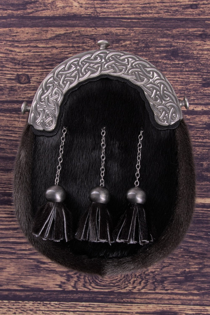 Dress Sporran Victorian Cantle Charcoal Seal