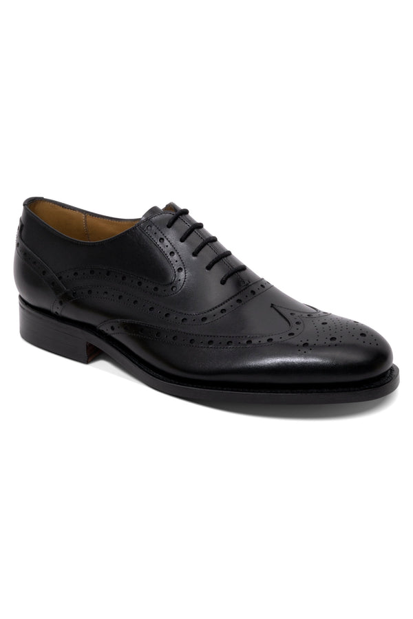 Dress Shoe Liffey Black Leather Brogue