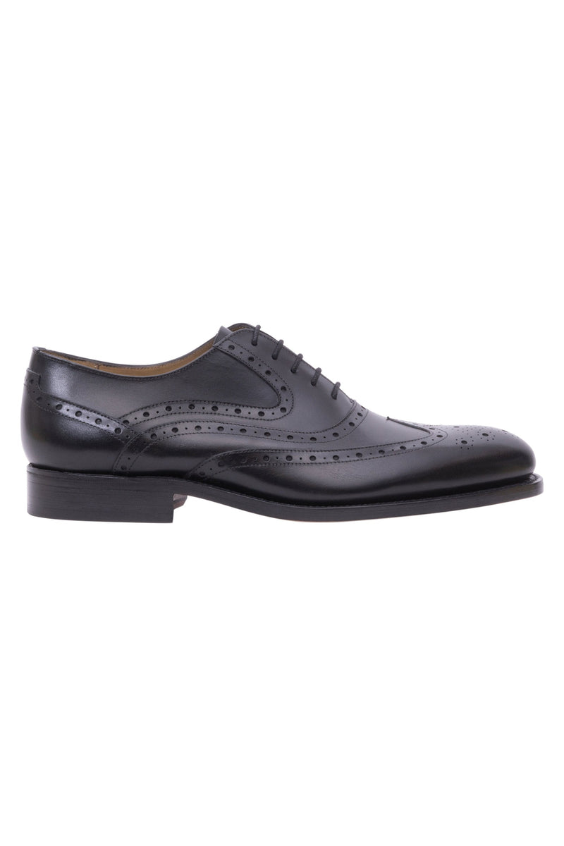 Dress Shoe Liffey Black Leather Brogue