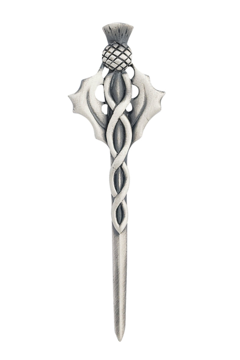 Pewter Kilt Pin Thistle Matt