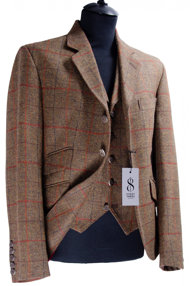K2 Kilt Jacket & Vest Kirkton Brown Check Tweed