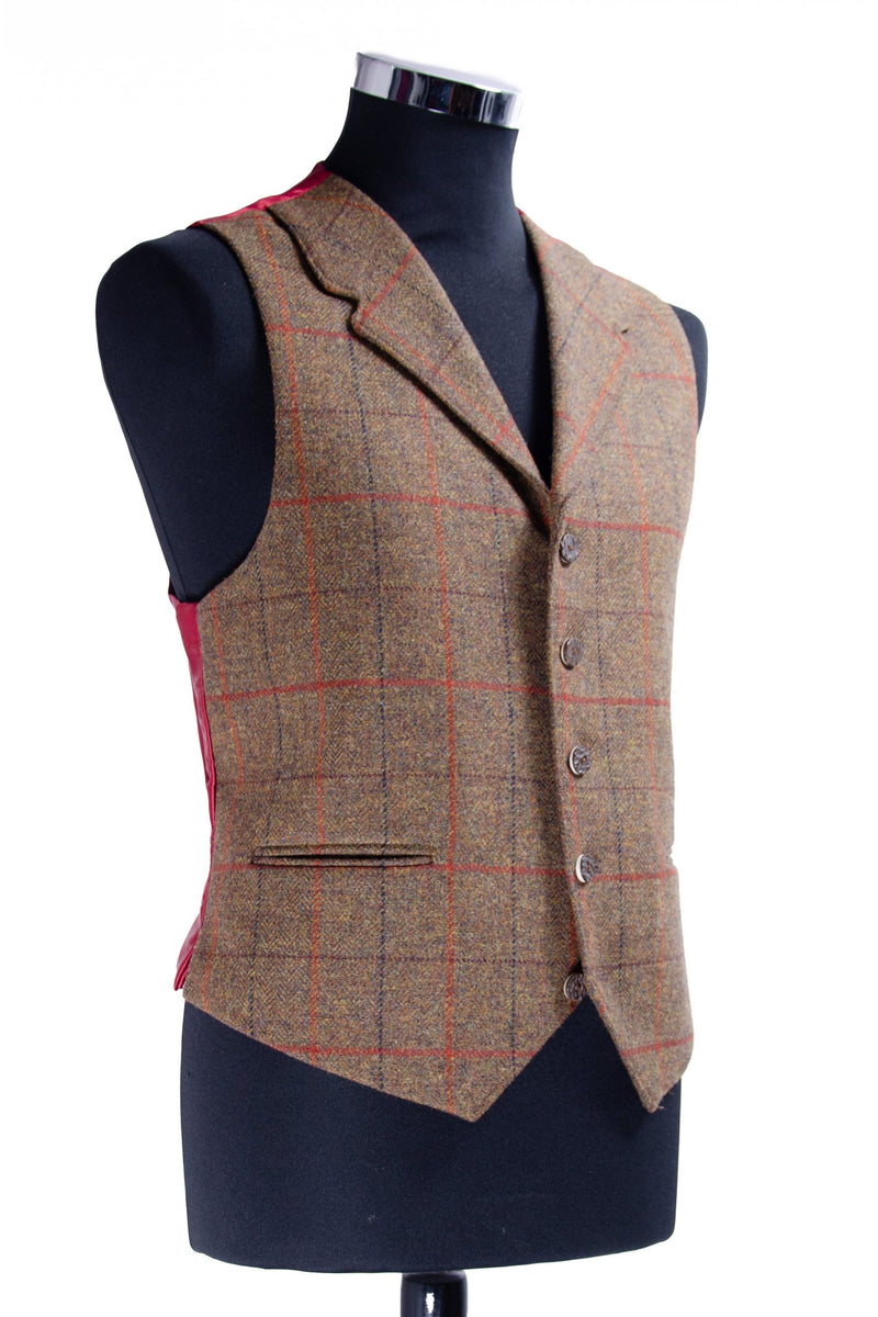 K2 Kilt Jacket & Vest Kirkton Brown Check Tweed