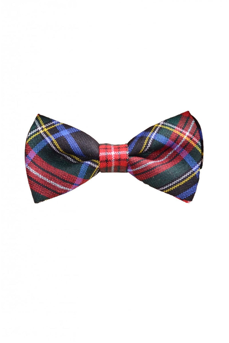 Black Stewart Modern Tartan Bow Tie