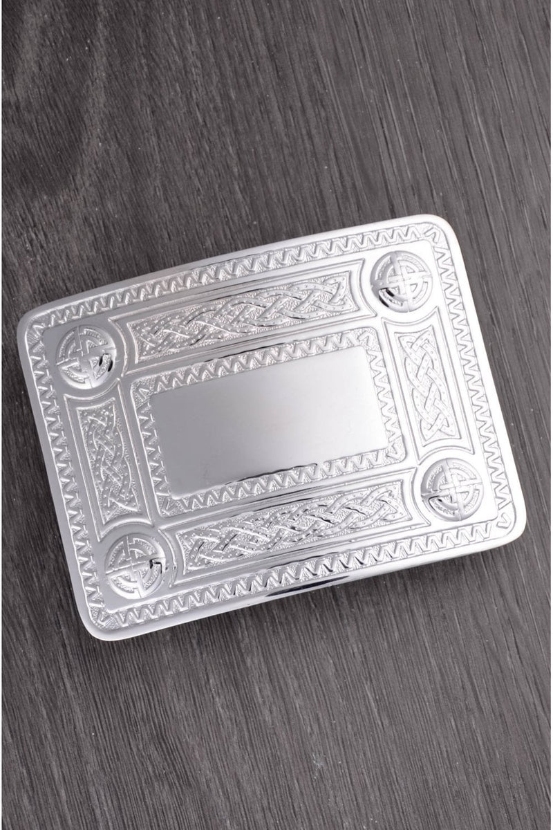 Belt Buckle Celtic Knot Chrome