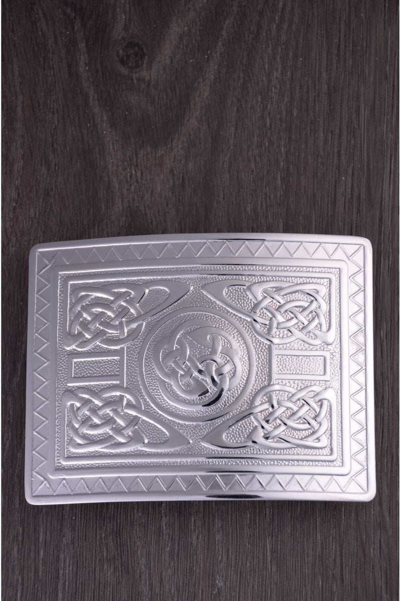Belt Buckle Highland Swirl Chrome