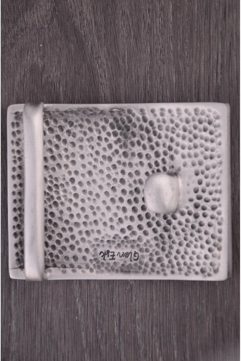 Belt Buckle Stag Antique Matt Pewter