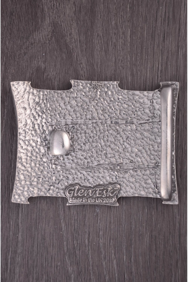 Belt Buckle Highland Cow Polished Pewter