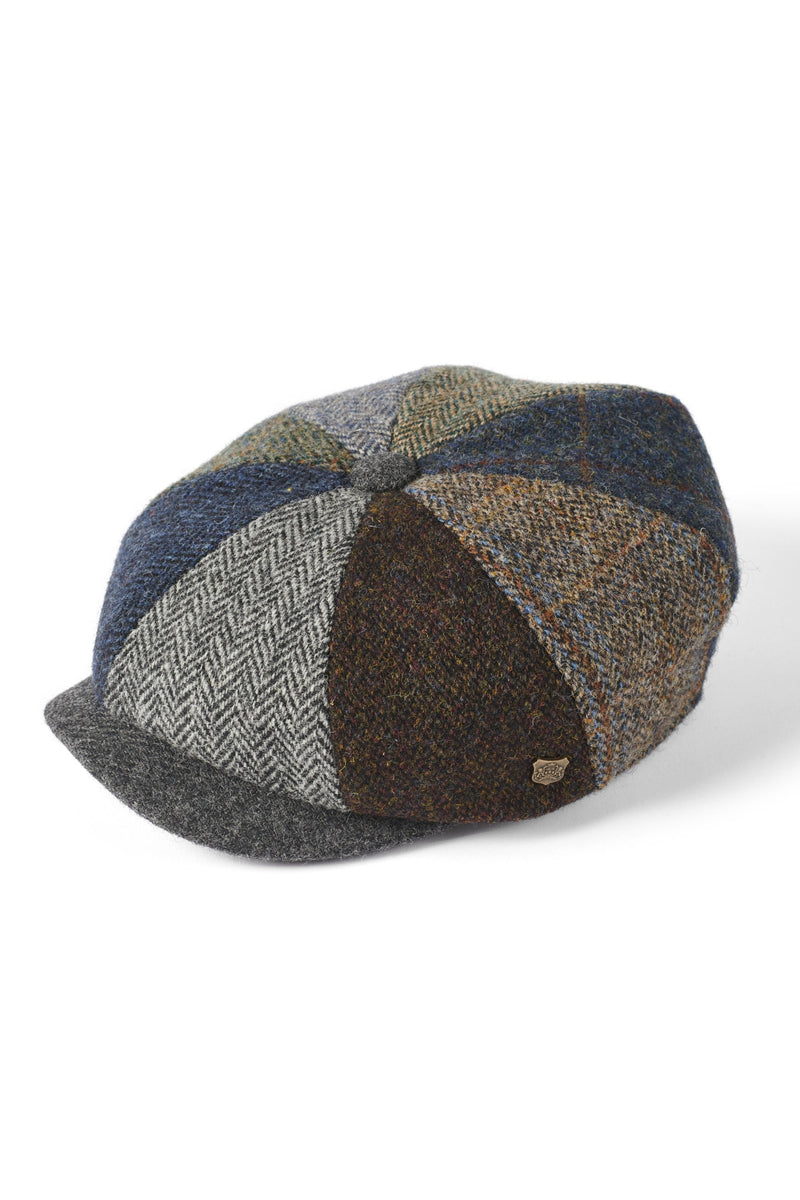 Lewis Harris Tweed Bakerboy Cap Multi
