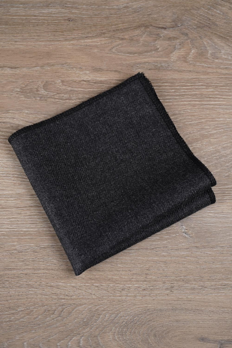 Pocket Square Charcoal Twill
