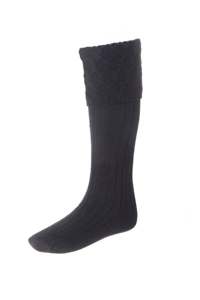 Lewis Charcoal Kilt Socks
