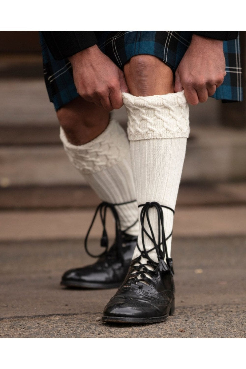 Lewis Cream Ecru Kilt Socks