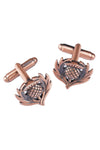 Cufflinks Traditional Thistle Design Copper